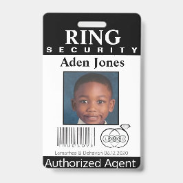 Ring Bearer Security Badge