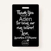 Ring Bearer Security Badge (Achterkant)