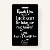 Ring Bearer Security Badge (Achterkant)