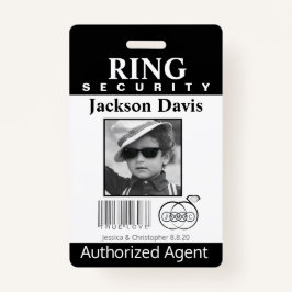 Ring Bearer Security Badge