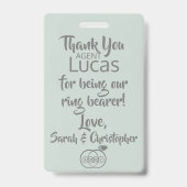 Ring Bearer Security Badge (Achterkant)