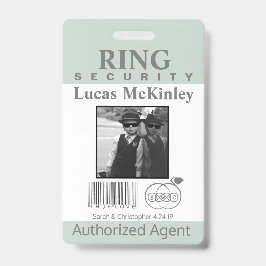 Ring Bearer Security Badge