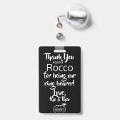Ring Bearer Security Badge (Back with Retractable)