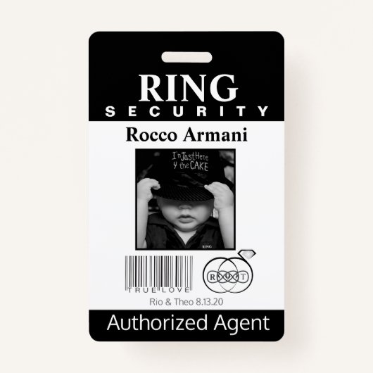 Ring Bearer Security Badge (Voorkant)