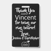 Ring Bearer Security Badge (Back)