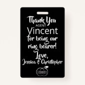 Ring Bearer Security Badge (Achterkant)