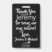 Ring Bearer Security Badge (Back)