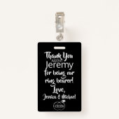 Ring Bearer Security Badge (Achterkant met clip)