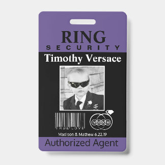 Ring Bearer Security Badge