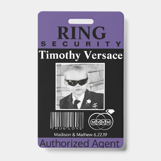 Ring Bearer Security Badge (Front)