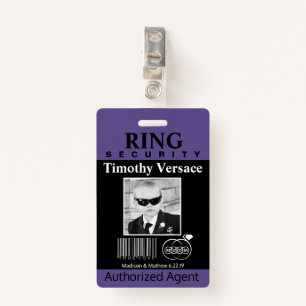 Ring Bearer Security Badge