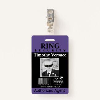 Ring Bearer Security Badge