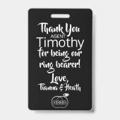 Ring Bearer Security Badge (Back)