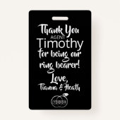 Ring Bearer Security Badge (Achterkant)