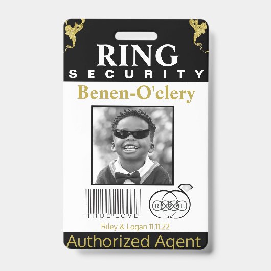 Ring Bearer Security Badge (Front)