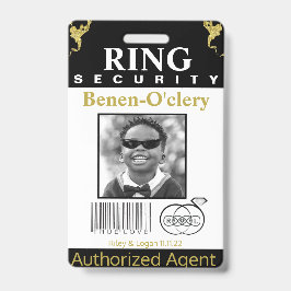 Ring Bearer Security Badge