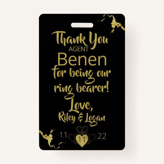 Ring Bearer Security Badge (Achterkant)