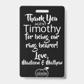 Ring Bearer Security Badge (Back)