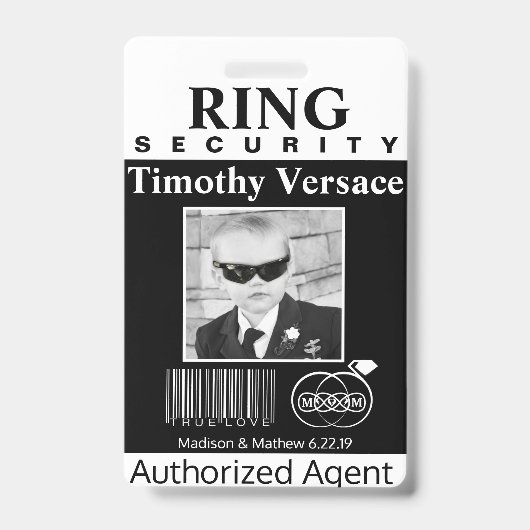 Ring Bearer Security Badge (Front)