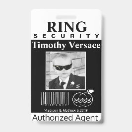 Ring Bearer Security Badge