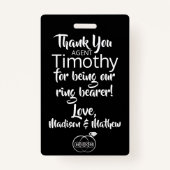 Ring Bearer Security Badge (Achterkant)