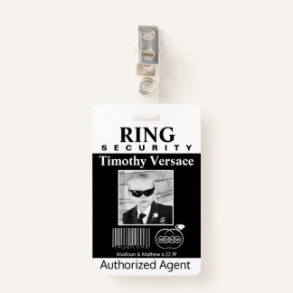 Ring Bearer Security Badge