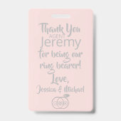 Ring Bearer Security Badge (Achterkant)