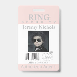 Ring Bearer Security Badge