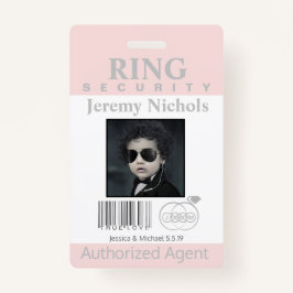Ring Bearer Security Badge