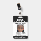 Ring Bearer Security Badge (Front with Clip)