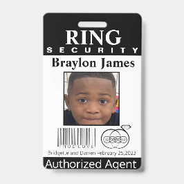 Ring Bearer Security Badge