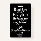 Ring Bearer Security Badge (Achterkant)