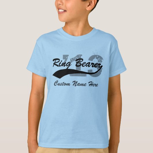 Ring Bearer Shirt, Name+Year T-shirt (Voorkant)