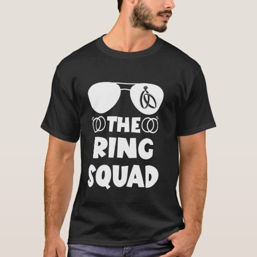 Ring Bearer Squad Sunglass Wedding Party Security  T-shirt (Voorkant)