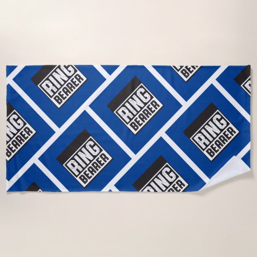 Ring Bearer Strandlaken Blauw en Zwart Collectie (Voorkant)