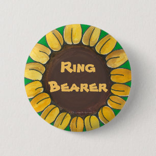 Ring Bearer Sunflower Button
