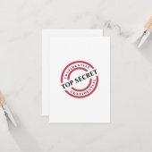 Ring Bearer Top Secret Wees onze Ring Security Kaart (Voorkant / Achterkant in situ)