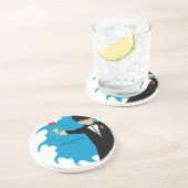 Ring Bearer Tuxedo Big Diamond Damask Edge Onderze Zandsteen Onderzetter (Zijkant)