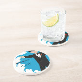 Ring Bearer Tuxedo Damask Edge-Onderzetters Zandsteen Onderzetter (Zijkant)