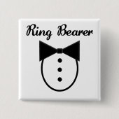 Ring Bearer Vierkante Button 5,1 Cm (Voorkant)