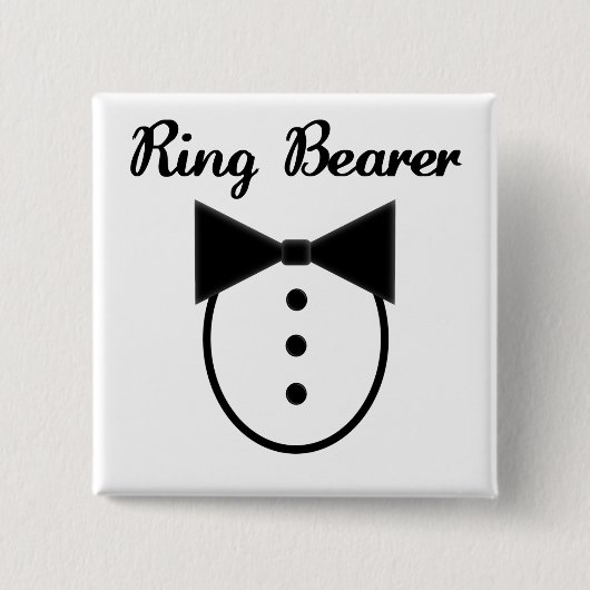 Ring Bearer Vierkante Button 5,1 Cm (Voorkant)