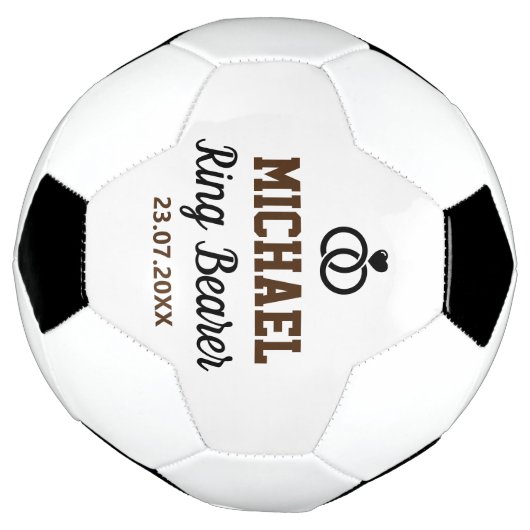Ring Bearer Wedding Bedankt Voetbal (Gedraaid)