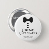 Ring Bearer Wedding Button Name Tag (Voorkant /achterkant)
