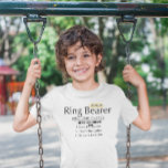 Ring Bearer Wedding Duties T-shirt<br><div class="desc">Ringdrager bruiloft plichten gepersonaliseerd met de naam van de ringdrager</div>