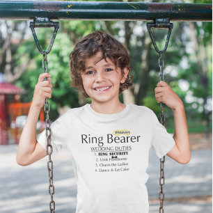 Ring Bearer Wedding Duties T-shirt