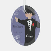 Ring Bearer Wedding kerstversiering Glas Ornament (Voorkant links)