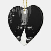 Ring Bearer Wedding kerstversiering Keramisch Ornament (Links)