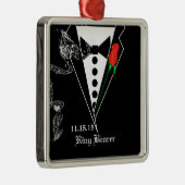 Ring Bearer Wedding kerstversiering Metalen Ornament (Rechts)