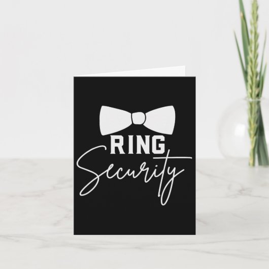 Ring Bearer Wedding Party Squad Security Dude Marr Kaart (Voorkant)