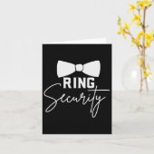 Ring Bearer Wedding Party Squad Security Dude Marr Kaart (Gele Bloem)